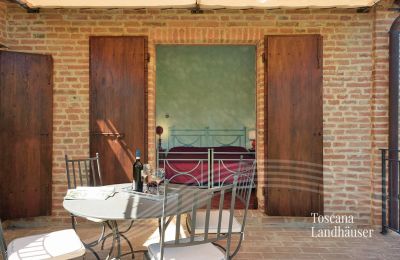 Dom na wsi na sprzedaż Asciano, Toskania:  RIF 2992 Terrasse mit Blick in SZ
