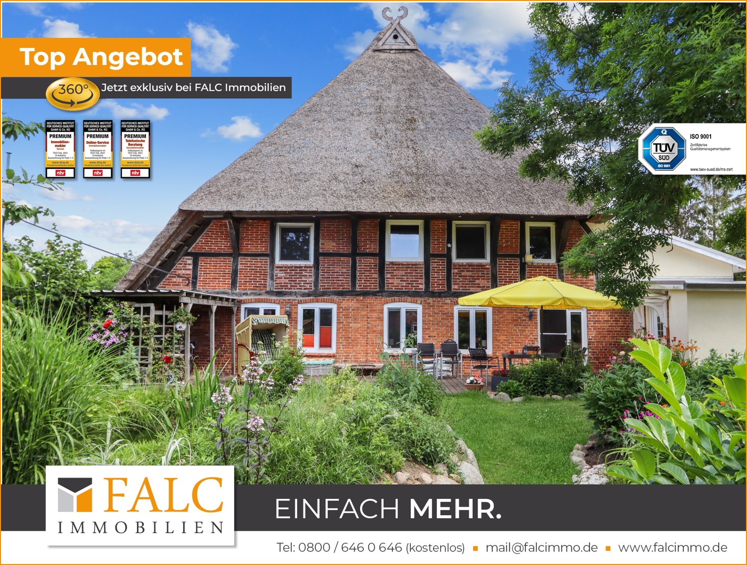 Zabytkowy dom wiejski z 4 mieszkaniami i działką w Möllin koło Gadebusch