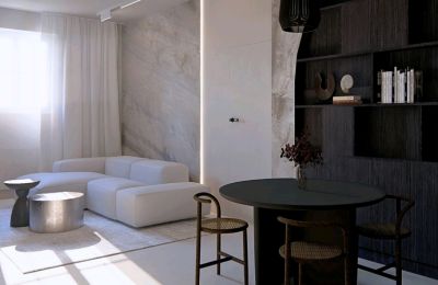 Apartament w zabytku na sprzedaż Lubiechowo, Zachodniopomorskie,, Salon - projekt aranżacji 