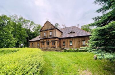 Dwór na sprzedaż Paplin, Dwór w Paplinie, Mazowieckie, Widok z tyłu