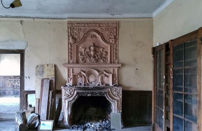 Dwór na sprzedaż Dobrocin, Pałac w Dobrocinie, Warmińsko-mazurskie, Kominek