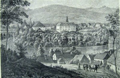 Pałac na sprzedaż Vršovice, Zámek Vršovice, Ústecký kraj, Widok historyczny