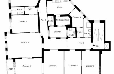 Posiadłość Charlottenburg-Wilmersdorf, Schmargendorf, Plan piętra 1