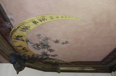 Zabytkowa willa na sprzedaż Faido, Ticino, affresco sala da pranzo restaurato