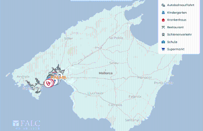 Dwór na sprzedaż Mallorca, Palma, Gènova, Baleary, Lageplan