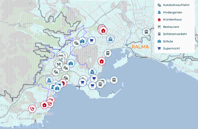 Dwór na sprzedaż Mallorca, Palma, Gènova, Baleary, Lageplan