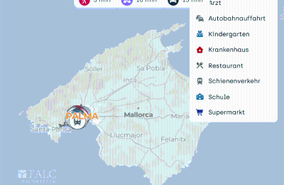 Zabytkowa willa na sprzedaż Palma, Baleary, Lageplan