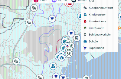 Zabytkowa willa na sprzedaż Palma, Baleary, Lageplan