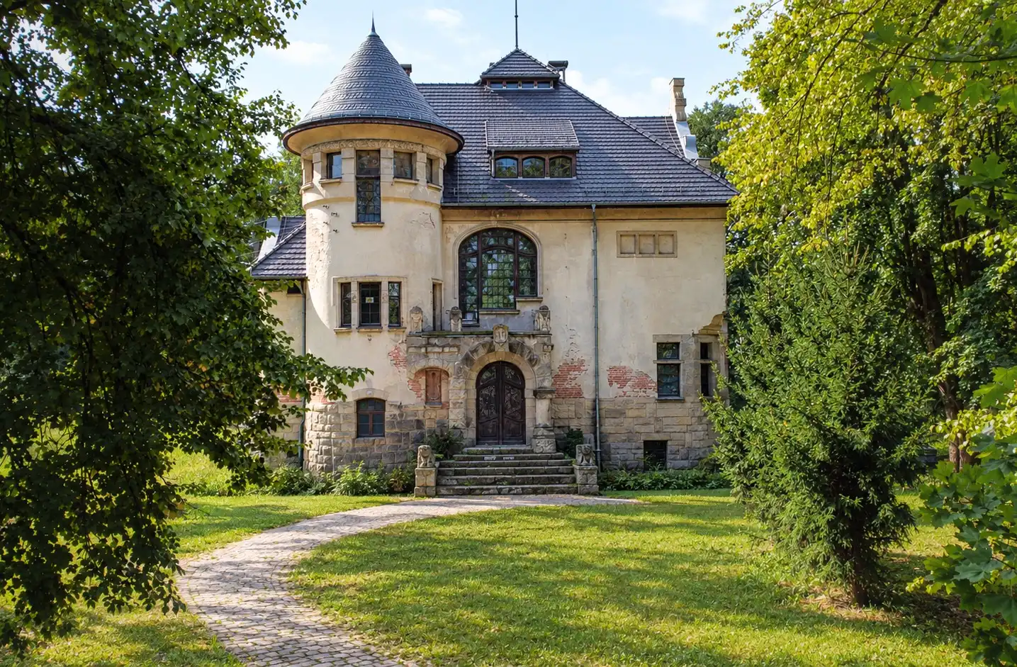 Zdjęcia Secesyjna willa miejska z 1900 roku na działce 1,12 ha, Jelenia Góra