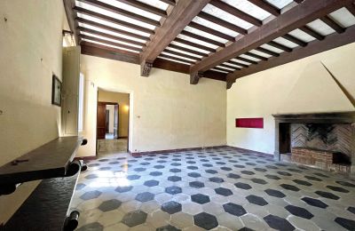 Zabytkowa willa na sprzedaż Siena, Toskania:  RIF 2937 Wohnbereich mit offenen Kamin