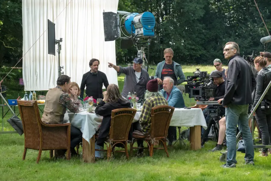 Zdjęcia do filmu 'Borowski i Dom Duchów' we dworze Niendorf, Szlezwik-Holsztyn