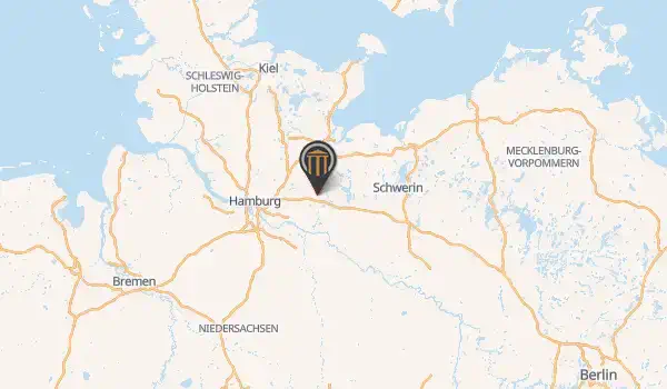 Położenie dworu Niendorf koło Hamburga